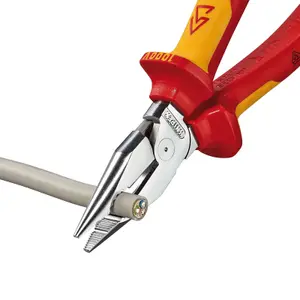 KNIPEX 08 26 185 SB Needle-Nose Combination Pliers insulated with multi-component grips, 185mm 13185