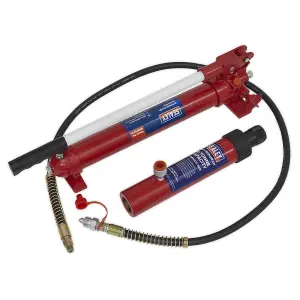 Sealey Snap Push Ram with Pump & Hose Assembly - 10 Tonne RE97.10-COMBO