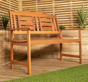 Hawkshead 2 Seater Outdoor Wooden Garden Patio Bench