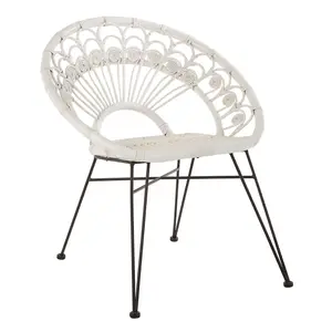 Interiors by Premier Manado White Rattan Chair