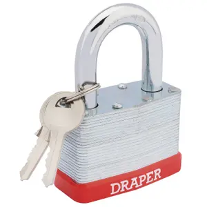 Draper Redline Laminated Steel Padlock, 65mm 68807