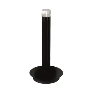 Milagro Carbon Black LED Table Lamp 5W Eye Catching Contemporary Cylindrical Lights With Built In Low Consumption Light Sources