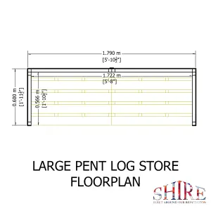 Shire Large 6x2 Log Store pressure treated