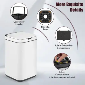 Costway Intelligent Touchless Trash Can 13L Small Smart Motion Sensor Smart Garbage Can