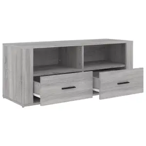 Berkfield TV Cabinet Grey Sonoma 100x35x40 cm Engineered Wood