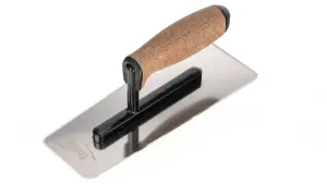 Toolty Venetian Trowel with Cork Handle on Aluminium Foot 240mm for Plastering Rendering Smoothing Finishing DIY