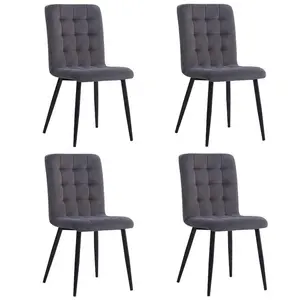 Drumboe Upholstered Dining Chair (Set of 4) Grey