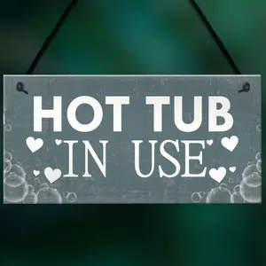 Red Ocean HOT TUB SIGN Hanging Plaque Garden Sign Summer House Plaque Shed Sign Friendship Gift