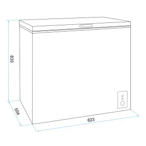 Spacious BLACK 199L Freestanding Chest Freezer with Refrigeration Mode