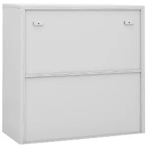 Berkfield Office Cabinet with Sliding Door Light Grey 90x40x90 cm Steel