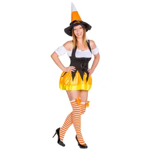 Women's Halloween Lady Costume - orange M