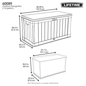 Lifetime Outdoor Storage Deck Box (116 Gallon)