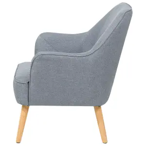 Beliani Scandinavian Armchair LOKEN Fabric Grey