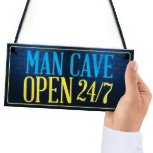 Red Ocean Man Cave Signs And Plaques Neon Effect Shed Sign Door Wall Plaque Dad Grandad Gift