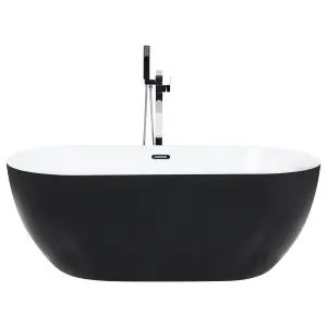 Freestanding Bath 1700 x 800 mm Black NEVIS