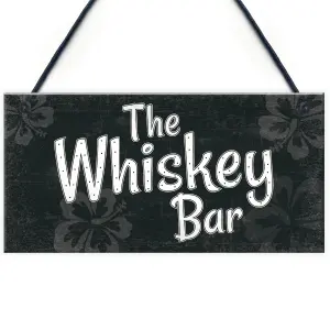 Red Ocean The Whiskey Bar Sign Home Bar Plaque Garden Shed Pub Man Cave Sign Friendship Gift