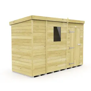 DIY Sheds 9x4 Pent Shed - Single Door With Windows