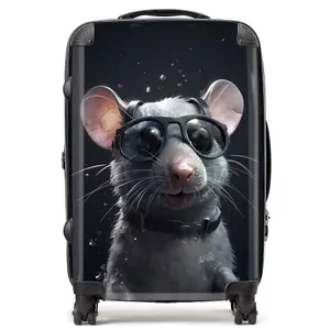 Splashart Rat In Glasses Suitcase - Medium