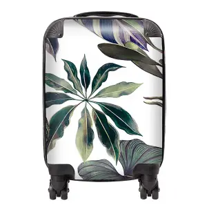 Watercolor Tropical Leaf Suitcase - Small