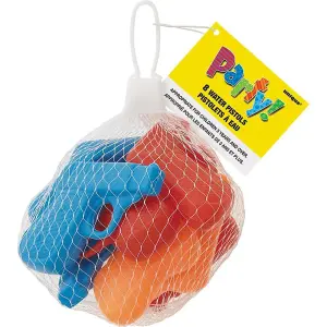 Unique Party Water Pistol Party Favours (Pack of 8) Multicoloured (One Size)