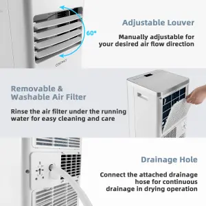 Costway 7000BTU Air Conditioner 3-in-1 Air Cooling Fan Dehumidifier with Remote Control