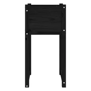 Berkfield Planter Black 40x40x81 cm Solid Wood Pine