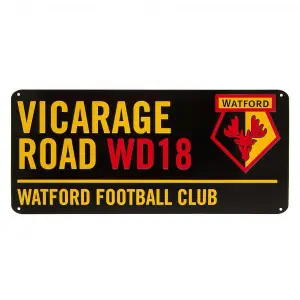 Watford FC Street Sign Black/Yellow (One Size)