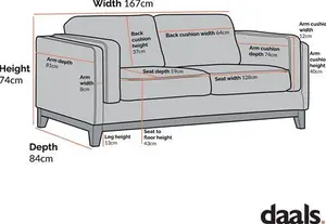 Dipley Sage Fabric Sofa, 2-Seater - Daals - Sofas