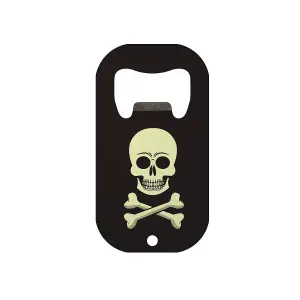 Grindstore Skull & Crossbones Mini Bar Blade Bottle Opener Black (One Size)