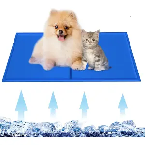 LIVIVO Dog Cooling Gel Pillow Mat - Pet Cooling Pad, Non-Toxic Gel, Self Cooling Mat for Dogs & Cats - Large/90cm x 50cm