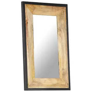 Berkfield Mirror 80x50 cm Solid Mango Wood