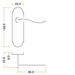 Patternsin Lock Door Handle (Set of 2) Electro Brass