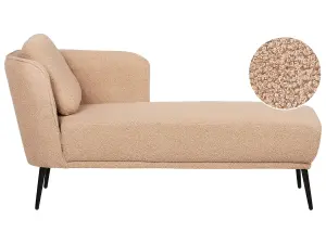 Left Hand Boucle Chaise Lounge Beige ARTHEZE