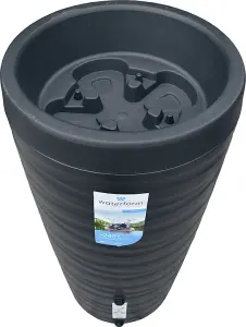 Rainwater tank Water butt Collection Storage Harvesting 240L + connection kit - Anthracite