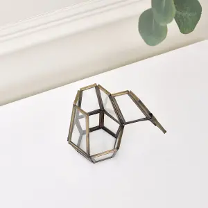 Melody Maison Antique Gold Geometric Tealight Holder