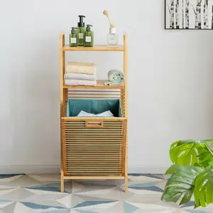 Bamboo Cabinet Laundry Hamper