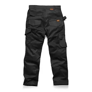 Scruffs Trade Flex Work Trousers Black Hardwearing - 36in Waist, 30in Leg