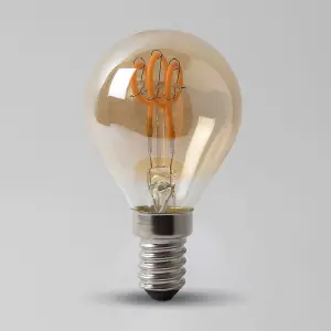 2w E14 SES Vintage Edison Golf Ball LED Light Bulb 1800K T-Spiral Filament High CRI Dimmable - SE Home