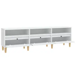 Berkfield TV Cabinet White 150x30x44.5 cm Engineered Wood