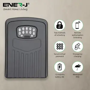 Smart Key Lock Box, Smart Key Cabinet, Bluetooth App-Controlled, IP45 Rated, Sturdy and Reliable