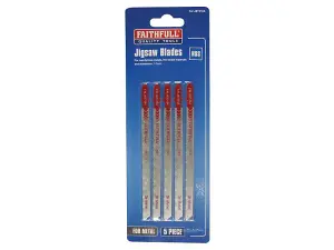 Faithfull  Metal Cutting Jigsaw Blades Pack of 5 T318A FAIJBT318A