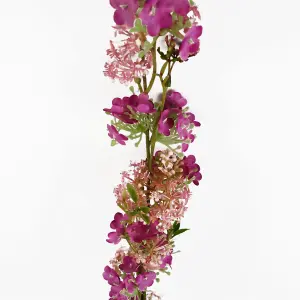 Pack of 6 x 100cm Pink Blossom Spray Stem