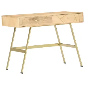 Berkfield Writing Desk with Drawers 100x55x75 cm Solid Mango Wood