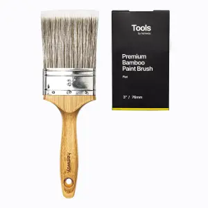 Premium 3 Inch Bamboo Paint Brush For Indoor Outdoor Emulsion Paint & Varnish