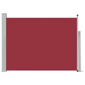 Berkfield Patio Retractable Side Awning 120x500 cm Red