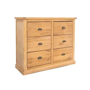 Lucca 6 Drawer Chest of Drawers Brass Cup Handle