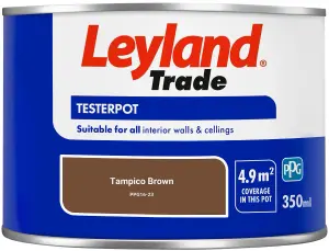 Leyland Trade Vinyl Matt Walls & Ceilings Emulsion Paint Tampico Brown (PPG16-23) 350ml Tester