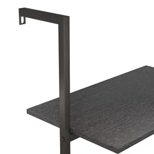 Berkfield 4-Tier Leaning Shelf Black 64x35x152.5 cm