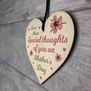 Red Ocean Mothers Day Gift For Mum Novelty Wood Heart Mother's Day Gift For Her Mum Gift