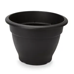 Verve Florus Black Bell Plastic Plant pot (Dia) 38cm, (H)28cm, 20.21L